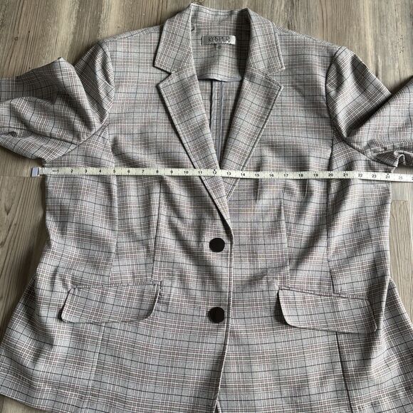 NWT Women’s Kasper Old Money Preppy Plaid Blazer Two Button Size 18W - Picture 6 of 10